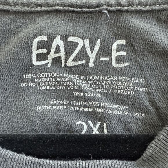 BIG & TALL Eazy-E Graphic TShirt Size 2XL Black 2024 - Picture 4 of 9
